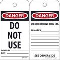Nmc TAGS, DANGER, DO NOT USE, 6X3,  RPT105ST